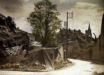 View of Ruins, Soissons, Aisne, France, 1917 by Fernand Cuville